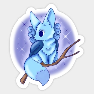 Winged fox Sticker